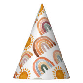 Boho Modern Rainbow en Sun Feesthoedjes (Links)