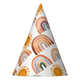 Boho Modern Rainbow en Sun Feesthoedjes