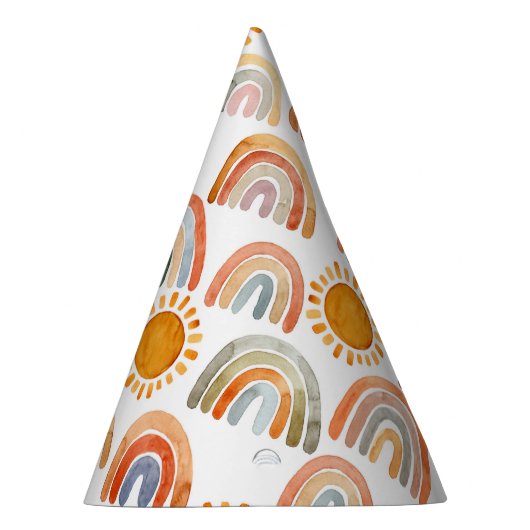 Boho Modern Rainbow en Sun Feesthoedjes (Rechts)