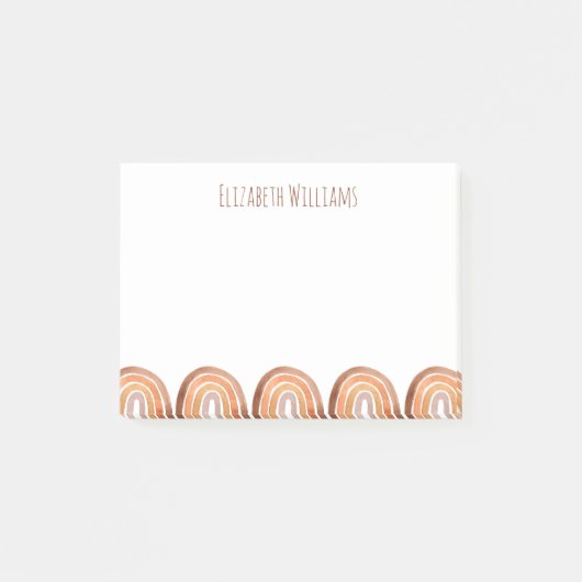 Boho Modern Rainbow Name School Post-it® Notes (Voorkant)