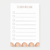 Boho Modern Rainbow Persoonlijke naam School   Post-it® Notes (Voorkant)