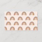 Boho Modern Rainbow Teacher Apple Visitekaartje (Achterkant)