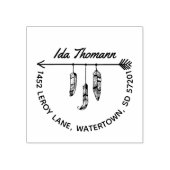 Boho & Modern | Retouradres Arrow Feathers Rubberstempel (Afrduk)