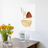 Boho Modern Rust Gold Organic laat Waterverf Folie Afdrukken (Laag (Keuken))