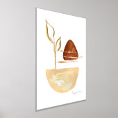 Boho Modern Rust Gold Organic laat Waterverf Folie Afdrukken (Laagn)