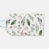 Boho Modern Sage Green Christmas Family Cadeaulabel (Achterkant Horizontaal)