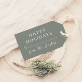 Boho Modern Sage Green Christmas Family Cadeaulabel