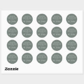 Boho Modern Sage Green Christmas Ronde Sticker (Vel)