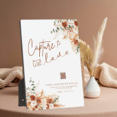 Boho Modern Script Capture The Love Wedding Fotoplaat