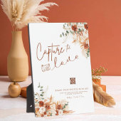 Boho Modern Script Capture The Love Wedding Fotoplaat