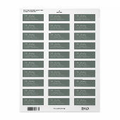 Boho Modern Script Naam Sage Green Etiket (Full Sheet)