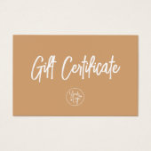 Boho Modern Small Business Cadeaucertificaat Visitekaartje (Voorkant)