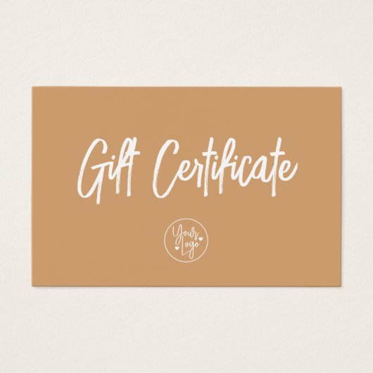 Boho Modern Small Business Cadeaucertificaat Visitekaartje (Voorkant)