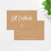 Boho Modern Small Business Cadeaucertificaat Visitekaartje (Bureau)