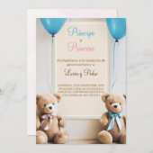 Boho Modern Teddy Bear Spaans Geslacht Onthullen Kaart (Voorkant / Achterkant)