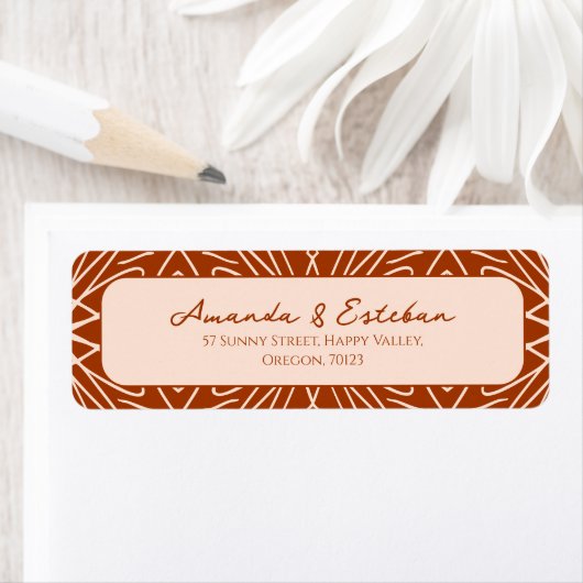 Boho Modern Tribal Pattern Etiket (Insitu)