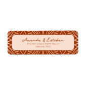 Boho Modern Tribal Pattern Etiket (Voorkant)