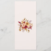 Boho Modern Verbrand Sinaasappel Terracotta Bloeme Menu (Achterkant)