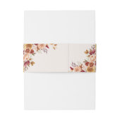 Boho Modern Verbrand Sinaasappel Terracotta Bloeme Uitnodigingen Wikkel (Achterkant Voorbeeld)