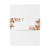 Boho Modern Verbrand Sinaasappel Terracotta Bloeme Uitnodigingen Wikkel (Achterkant Voorbeeld)