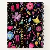 Boho Modern Waterverf Floral Custom Text Recipe Notitieboek (Achterkant)