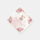 Boho Modern Waterverf Teddy Bear Meisje Baby showe Servet (Hoek)