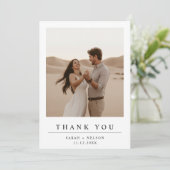 Boho Modern Wedding 2 foto Bedankkaart (Staand voorkant)