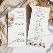 Boho Modern Wedding Programmakaart