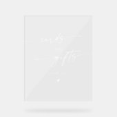 Boho Modern Wit Clear Trouwkaarten en Geschenken Acryl Bord (Voorkant)