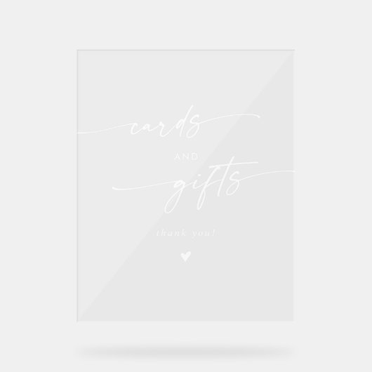 Boho Modern Wit Clear Trouwkaarten en Geschenken Acryl Bord (Voorkant)