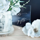 Boho Modern Wit Clear Trouwkaarten en Geschenken Acryl Bord