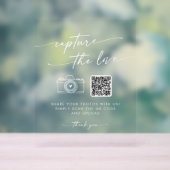 Boho Modern Wit Duidelijk Leg de Liefde Huwelijk Acryl Bord (Neutraal)