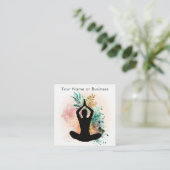 Boho Modern Yoga Fruit of Life Sacred Geometry Vierkante Visitekaartje (Staand voorkant)