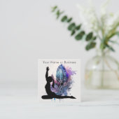 Boho Modern Yoga Meditation Sacred Geometry Vierkante Visitekaartje (Staand voorkant)