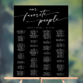 Boho Modern Zwart Acryl Trouwstoel Grafiek Acryl Bord (Neutraal)