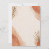 Boho Moderne Aardetone Terracotta Bruiloft Kaart (Achterkant)