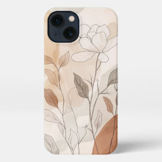 Boho moderne bloemen iPhone 13 hoesje