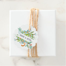 Boho Moderne Bloemenlelie van Vallei Bruiloft Bedankjes Labels