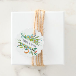 Boho Moderne Bloemenlelie van Vallei Bruiloft Bedankjes Labels