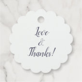 Boho Moderne Bloemenlelie van Vallei Bruiloft Bedankjes Labels (Achterkant)