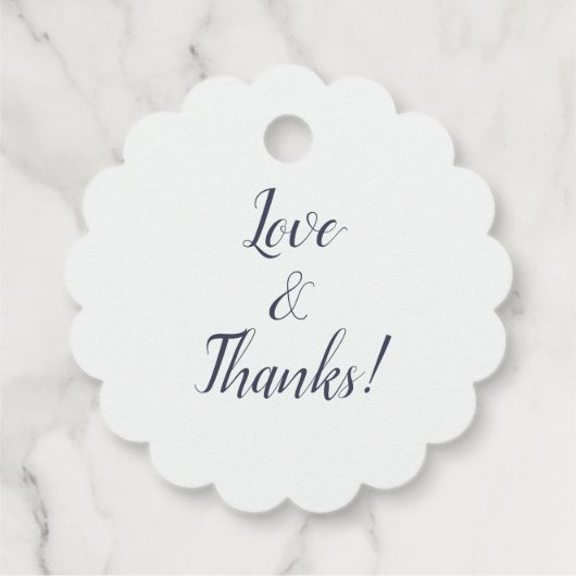 Boho Moderne Bloemenlelie van Vallei Bruiloft Bedankjes Labels (Achterkant)