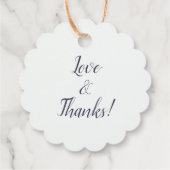 Boho Moderne Bloemenlelie van Vallei Bruiloft Bedankjes Labels (Achterkant)