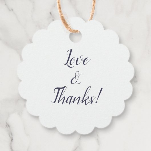 Boho Moderne Bloemenlelie van Vallei Bruiloft Bedankjes Labels (Achterkant)