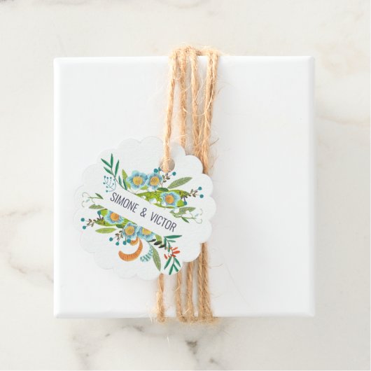 Boho Moderne Bloemenlelie van Vallei Bruiloft Bedankjes Labels (In situ)