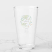 Boho Moderne Bloemenlelie van Vallei Bruiloft Glas (Achterkant)