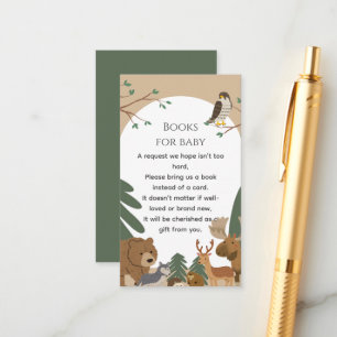 Boho Moderne Bosdieren Bos Baby Shower Informatiekaartje