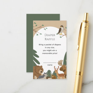 Boho Moderne Bosdieren Bos Baby Shower Informatiekaartje