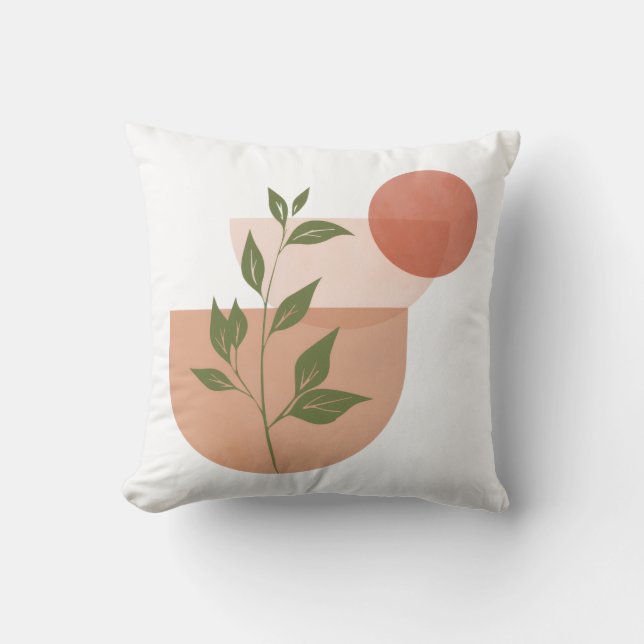 Boho Moderne Botanische Kussenhoes Kussen (Voorkant)