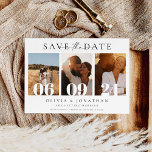 Boho moderne bruiloft minimale foto save the date<br><div class="desc">Boho moderne bruiloft minimale foto opslaan van de datum</div>