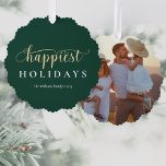 Boho moderne familie foto ornament kaart<br><div class="desc">NIEUW! Familiefoto ornament kaart is een moderne manier om een vakantiekaart te schenken die aan de boom kan worden opgehangen! Personaliseer met uw aangepaste tekst en foto.</div>